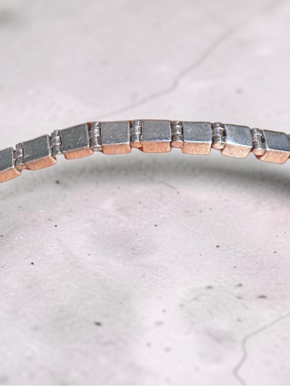 🌺Vintage Sterling & Multi-Color Stone Link Bracelet - Picture 6 of 9